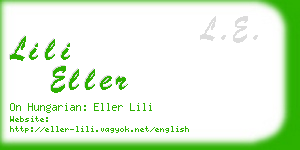 lili eller business card